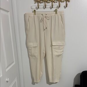 Banana republic Cream Cargo pants.